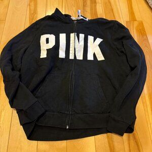 Victoria's Secret PINK Black Zip Up Hoodie